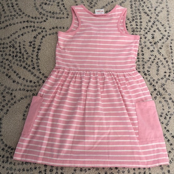 Hanna Andersson sleeveless stripe pocket dress size 10 - Picture 4 of 4